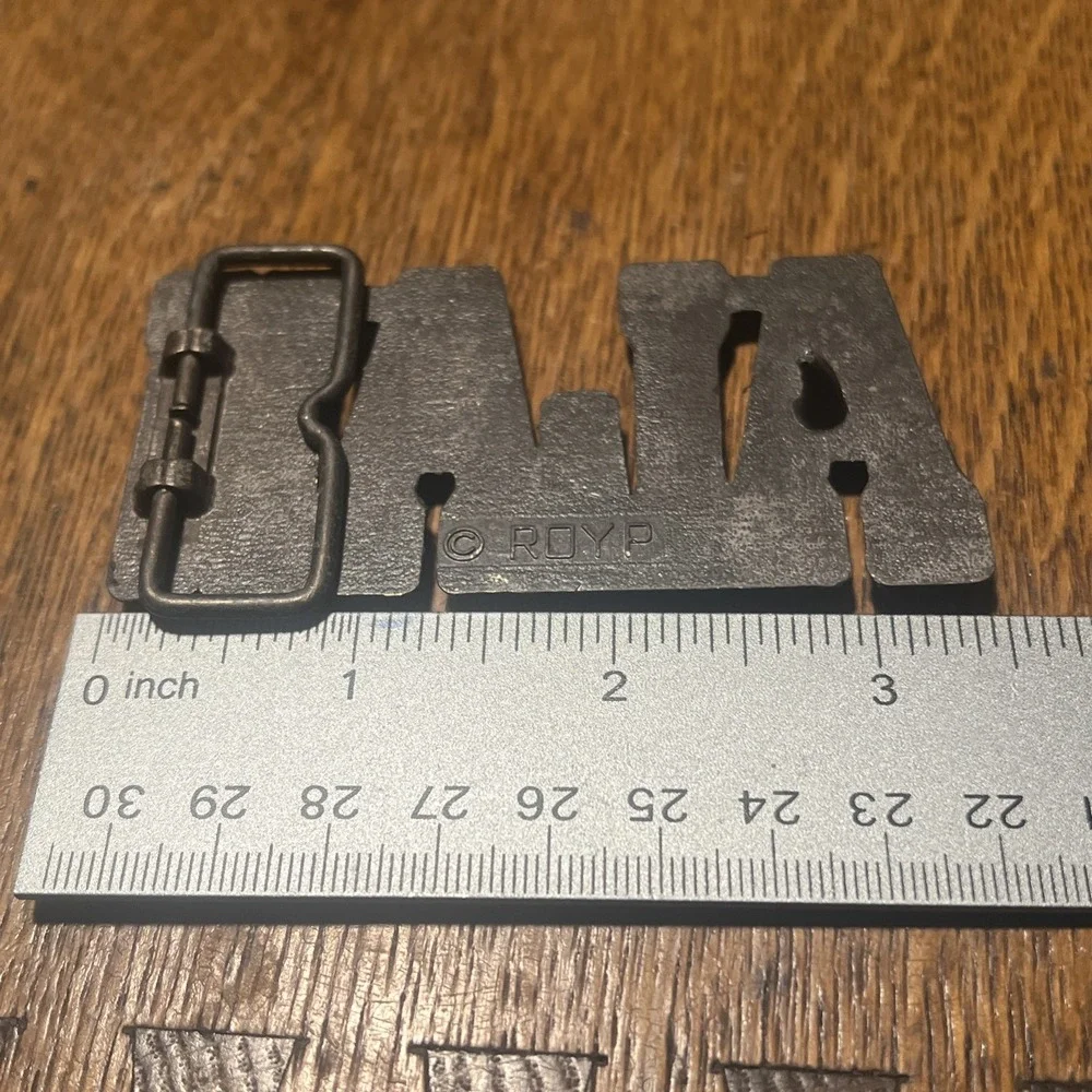 Vintage ROYP Solid Brass Name “ALAN” Belt Buckle–1970s USA–Retro Cast Brass B12